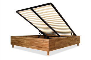 Дубовая кровать с ящиком для хранения Flat, 180x200, Rustic цена и информация | Кровати | pigu.lt