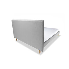 Дубовая кровать с ящиком для хранения Slim, 140x200, светло-серый цена и информация | Кровати | pigu.lt
