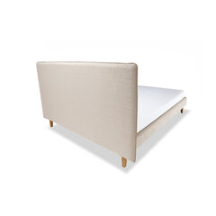 Кровать с обивкой с ящиком для хранения Slim, 200x200, светло-серый цена и информация | Кровати | pigu.lt
