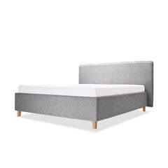 Кровать с обивкой с ящиком для хранения Slim, 180x200, светло-серый цена и информация | Кровати | pigu.lt