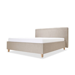 Кровать с обивкой Slim, 160x200, бежевый цена и информация | Кровати | pigu.lt