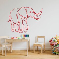 Виниловая красная наклейка на стену Милый слон Сафари декор интерьера - 140 х 101 см цена и информация | Интерьерные наклейки | pigu.lt