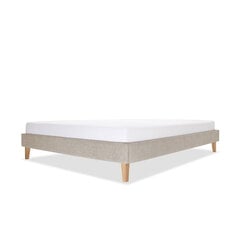 Кровать с обивкой Flat, 180x200, бежевый цена и информация | Кровати | pigu.lt