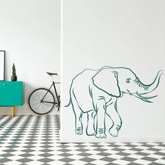 Виниловая зеленая наклейка на стену Милый слон Сафари декор интерьера - 140 х 101 см цена и информация | Интерьерные наклейки | pigu.lt