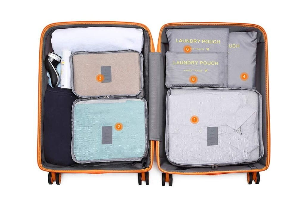 Dėklų rinkinys lagaminui, pilkas цена и информация | Pakabos, maišai drabužiams | pigu.lt