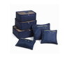 Dėklų rinkinys lagaminui, mėlynas kaina ir informacija | Pakabos, maišai drabužiams | pigu.lt