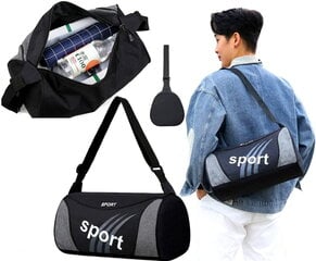Sportinis krepšys vyrams A33, juodas/pilkas kaina ir informacija | Kuprinės ir krepšiai | pigu.lt
