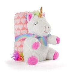 Pliušinis žaislas su pleduku Perletti Tiara Unicorn Soft blanket, 22cm kaina ir informacija | Minkšti (pliušiniai) žaislai | pigu.lt