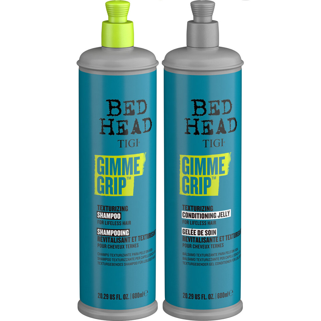 Apimties suteikiantis šampūnas ir kondicionierius Tigi Bed Head Gimme Grip Texturizing, 2 x 400 ml kaina ir informacija | Balzamai, kondicionieriai | pigu.lt