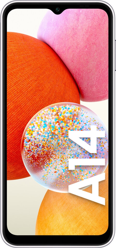 Samsung Galaxy A14 SM-A145RZSUEUB Dual SIM 4/64GB, Silver kaina ir informacija | Mobilieji telefonai | pigu.lt
