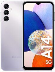 Samsung Galaxy A14 5G Две SIM-карты 4/64ГБ Silver SM-A146PZSDEUB цена и информация | Мобильные телефоны | pigu.lt