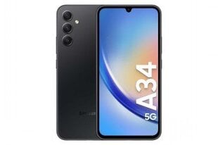 Samsung Galaxy A34 5G Dual SIM 6/128GB, Black SM-A346BZKAEUB цена и информация | Мобильные телефоны | pigu.lt