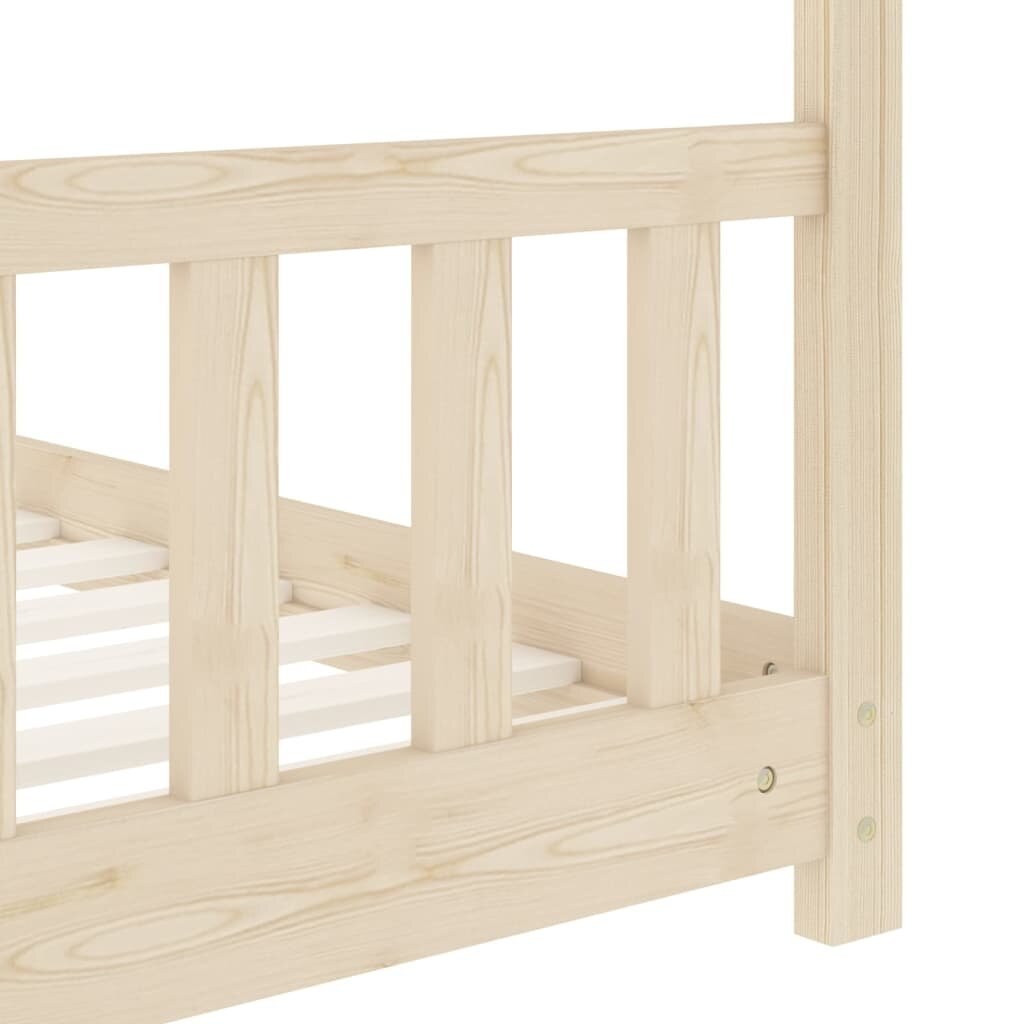 vidaXL Vaikiškos lovos rėmas, 80x160cm, pušies medienos masyvas kaina ir informacija | Vaikiškos lovos | pigu.lt