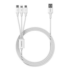Romoss Romoss CB251V 3in1 USB-C / Lightning / Micro 3.5A 1.2м USB-кабель (белый) цена и информация | Кабели для телефонов | pigu.lt