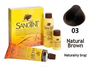 Plaukų dažai Sanotint Classic, Natural Brown, Nr. 03, 125 ml kaina ir informacija | Plaukų dažai | pigu.lt