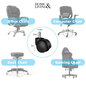 Ratukų komplektas Home&Living biuro kėdėms, 5 vnt, juodi цена и информация | Ratukai baldams | pigu.lt
