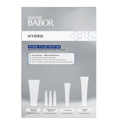 Kosmetikos rinkinys intensyviam odos drėkinimui Babor Hydro Filler Routine Set: veido prausiklis, 20 ml + ampulės su hialurono rūgštimi, 6 ml + paakių kremas, 7 ml + veido kremas, 15 ml kaina ir informacija | Veido kremai | pigu.lt