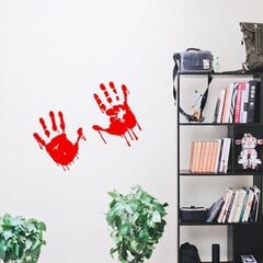 Виниловая наклейка на стену Кровавые руки Дизайн интерьера на Хеллоуин - 40 х 25 см цена и информация | Интерьерные наклейки | pigu.lt