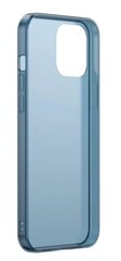 Baseus Frosted Glass Case Жесткий чехол с гибким каркасом для iPhone 12 Pro Max синий-прозрачный цена и информация | Чехлы для телефонов | pigu.lt