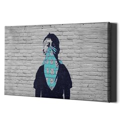 Настенный печатный холст Banksy граффити Революционный дизайн Декор интерьера - 60 х 40  см цена и информация | Интерьерные наклейки | pigu.lt