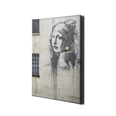 Настенный печатный холст Banksy Девушка с жемчужной серьгой Стильный декор интерьера - 60 х 40 см цена и информация | Интерьерные наклейки | pigu.lt