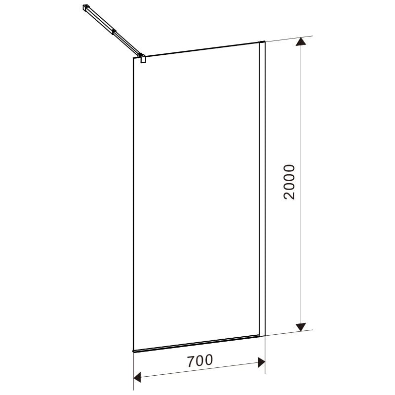 Dušo sienelė SH07A 70 kaina ir informacija | Dušo durys ir sienelės | pigu.lt