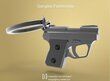 Raktų pakabukas Metalmorphose Gangsta Gun, pilkas цена и информация | Raktų pakabukai | pigu.lt