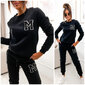Medvilninis laisvalaikio komplektas moterims Maybelline, juodas kaina ir informacija | Sportinė apranga moterims | pigu.lt