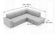 Ga.i.Co sofos užvalkalas sofai su dešiniuoju otomanu be šono 400 - 540 cm цена и информация | Baldų užvalkalai | pigu.lt