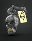 Raktų pakabukas Metalmorphose Black Skull, juodas kaina ir informacija | Raktų pakabukai | pigu.lt
