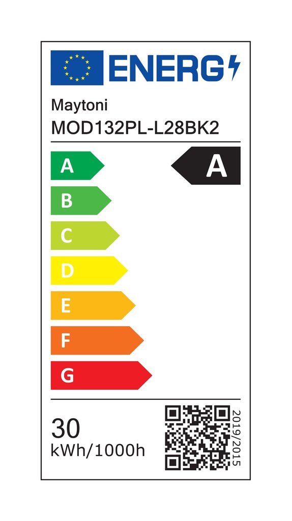 Maytoni lubinis šviestuvas Cascade MOD132PL-L28BK2 kaina ir informacija | Lubiniai šviestuvai | pigu.lt