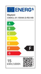 Технический потолочный светильник Maytoni Alfa LED C064CL-01-15W4K-D-RD-WB цена и информация | Потолочные светильники | pigu.lt