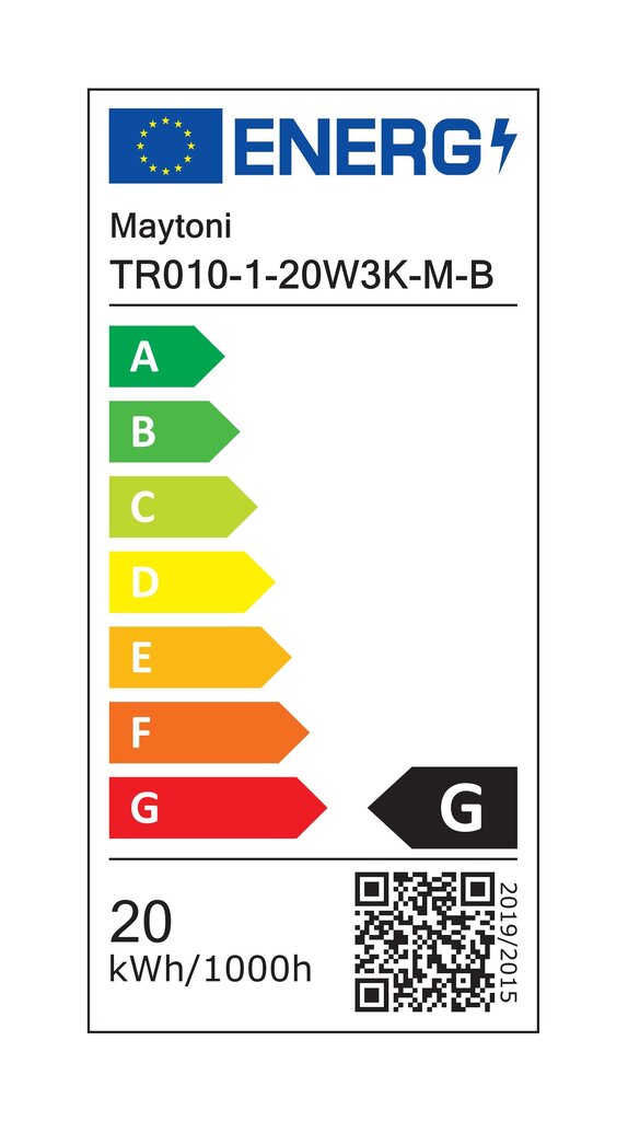 Maytoni įmontuojamas šviestuvas Rot TR010-1-20W3K-M-B kaina ir informacija | Įmontuojami šviestuvai, LED panelės | pigu.lt