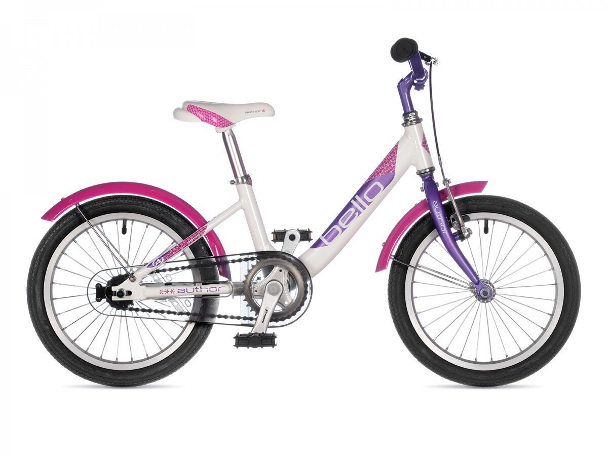 Vaikiškas dviratukas Author Bello 16" 2023, baltas цена и информация | Dviračiai | pigu.lt