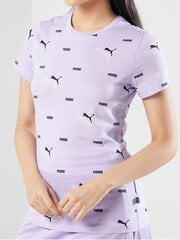 Puma marškinėliai moterims Ess+ Logo Power Aop Vivid 234236947, violetiniai kaina ir informacija | Marškinėliai moterims | pigu.lt