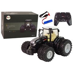 Металлический трактор с дистанционным управлением, черный цена и информация | Игрушки для мальчиков | pigu.lt
