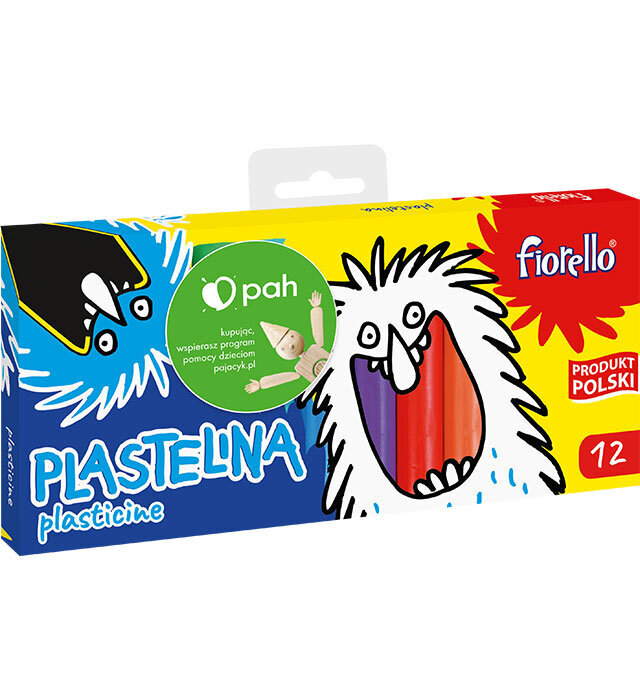 Plastilinas Fiorello Extra, 12 vnt цена и информация | Piešimo, tapybos, lipdymo reikmenys | pigu.lt