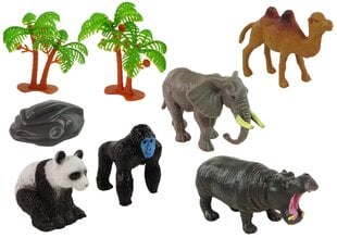 Afrikos gyvūnų figūrėlių rinkinys Lean Toys, 12vnt kaina ir informacija | Žaislai berniukams | pigu.lt