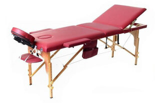 Masažo stalas Wecco XL, 3 dalių, tamsiai raudonas цена и информация | Аксессуары для массажа | pigu.lt