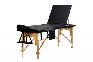 Masažo stalas Wecco, 3 dalių, juodas цена и информация | Аксессуары для массажа | pigu.lt