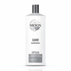 Plaukų struktūrą stiprinantis šampūnas Nioxin System 1 Cleanser 1000 ml kaina ir informacija | Šampūnai | pigu.lt