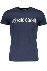 Roberto Cavalli marškinėliai vyrams, mėlyni kaina ir informacija | Vyriški marškinėliai | pigu.lt