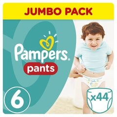 Подгузники - трусики PAMPERS Pants JP, 6 размер 15+ кг, 44шт. цена и информация | Подгузники | pigu.lt