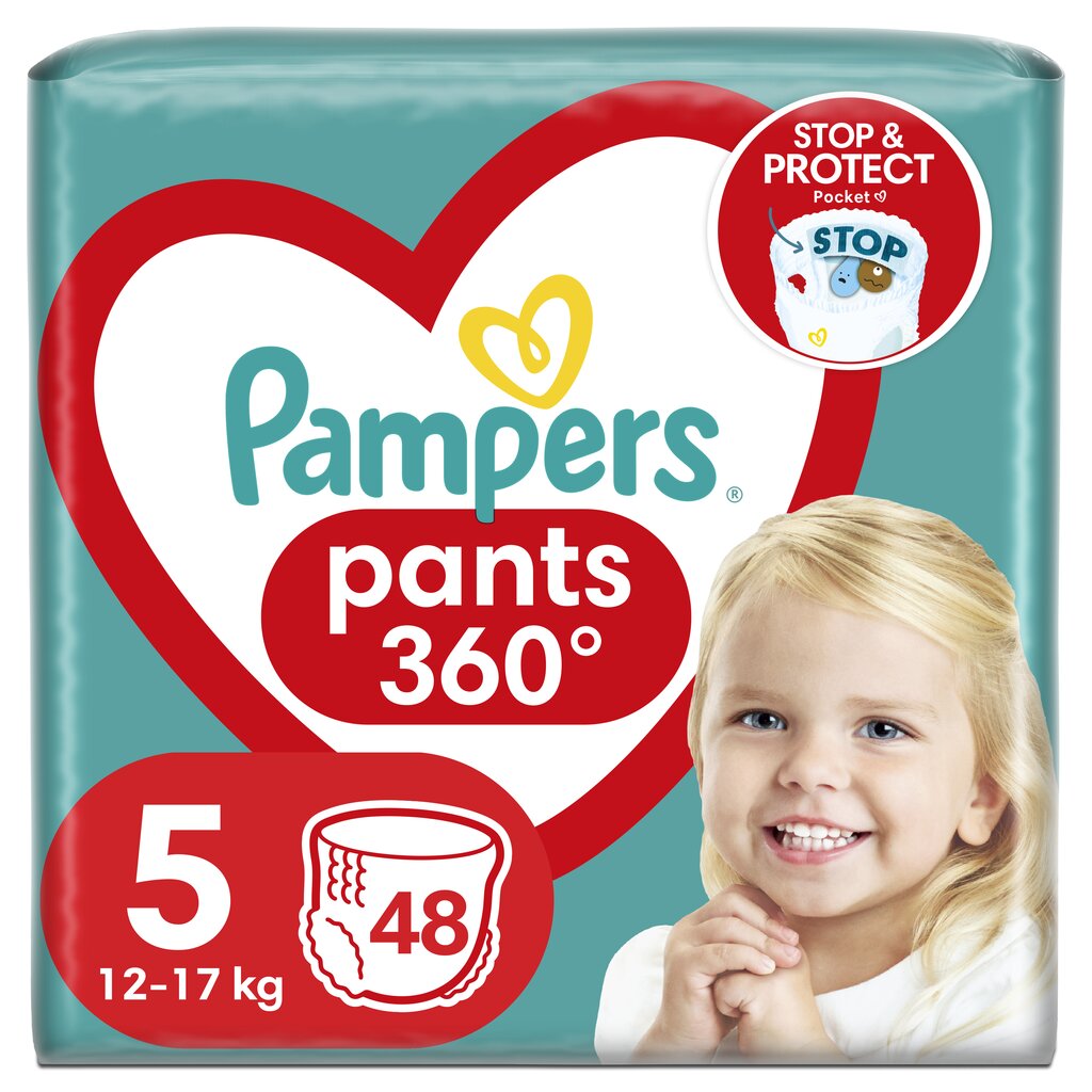 Sauskelnės-kelnaitės PAMPERS Pants, JP, 5 dydis 12 - 17 kg, 48 vnt. цена и информация | Sauskelnės | pigu.lt