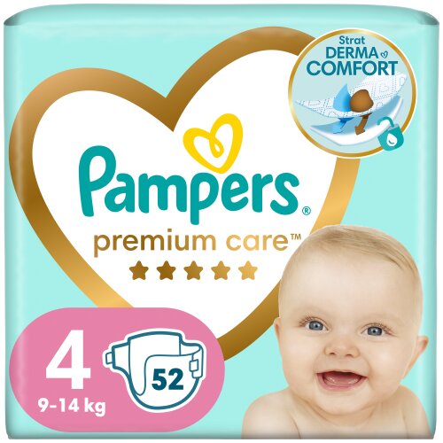 Sauskelnės Pampers Premium Care, 4 (9-14 kg), 52 vnt. цена и информация | Sauskelnės | pigu.lt