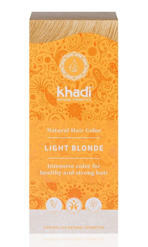 Augaliniai šviesių ar žilų plaukų dažai Light Blonde, Khadi Naturprodukte, 100g цена и информация | Plaukų dažai | pigu.lt