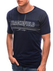 Мужская футболка с принтом S1899 - синяя 123236-7 цена и информация | Футболка мужская | pigu.lt