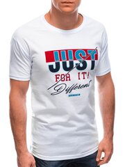 Marškinėliai vyrams Edoti S1766, balti цена и информация | Мужские футболки | pigu.lt