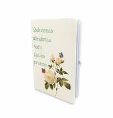 Užrašų knygutė Kiekvienas užrašytas žodis įgauna prasmę, balta цена и информация | Другие оригинальные подарки | pigu.lt