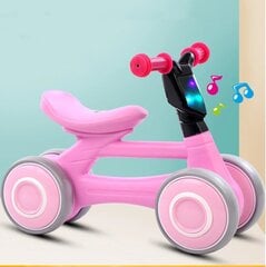 Балансировочный велосипед Aoli со световыми и звуковыми эффектами, розовый цена и информация | Балансировочные велосипеды | pigu.lt